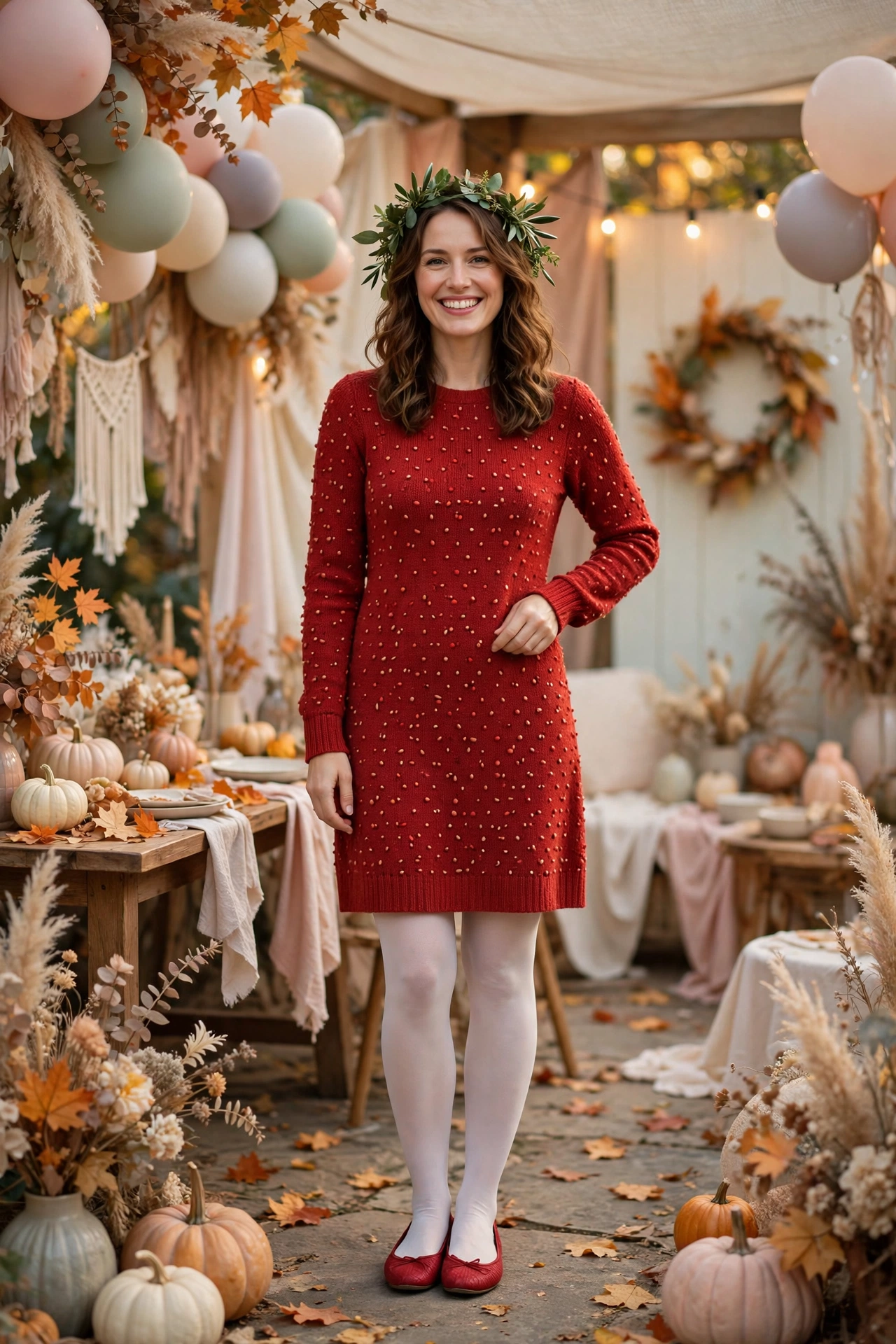 Woman in a strawberry outfit, one of many cute halloween costumes for women