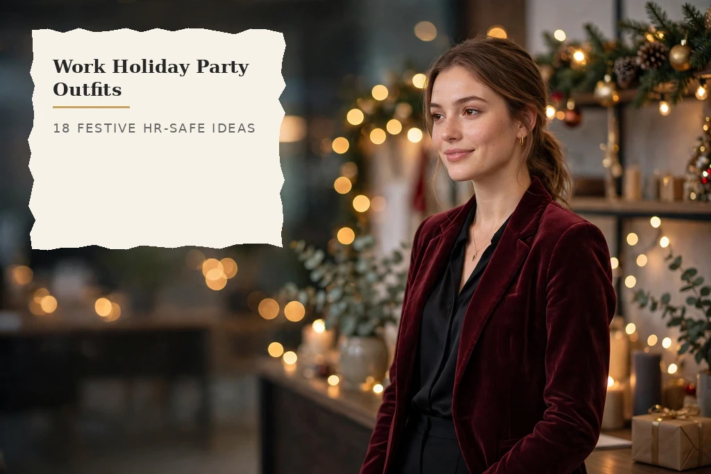 Work holiday party outfits that are festive but office-appropriate